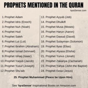 prophets in Islam 25 prophets names prophets mentioned in Quran Islamic prophets list names of prophets in Islam Quranic prophets Islam teachings stories of prophets